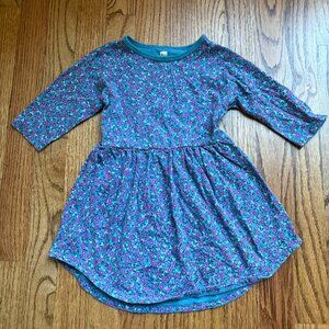 Tea Collection Long Sleeve Floral Midi Girl Dress 2T